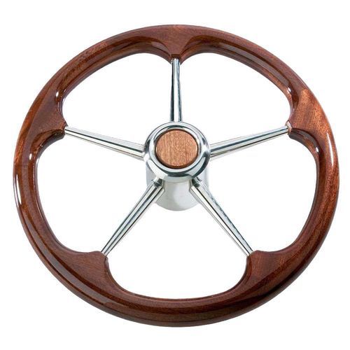 Volante para barco de motor de teca - T8M series - SAVORETTI ARMANDO & C. s.n.c. - de caoba / tradicional / 5 radios