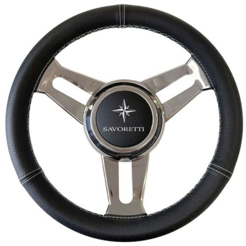 Volante para barco de motor forro de cuero - T30PS - SAVORETTI ARMANDO & C. s.n.c. - 3 radios