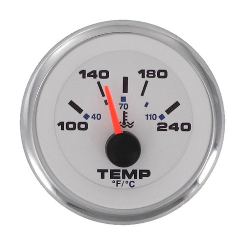 Indicador para barco - White Premier - Veethree Electronics and Marine LLC - de temperatura del agua / analógico / para motor