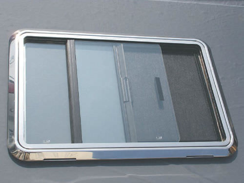 Ventana rectangular - STAINLESS STEEL BOAT WINDOW - MAN SHIP machinery & Hardware co. - para barco / deslizante / a medida
