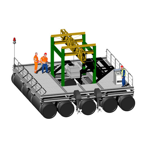 Barco profesional gabarra de trabajo - PSB - Italia Marine - fueraborda
