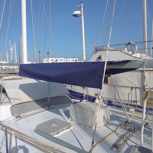 Toldo para velero - PRESTIGE - AD NAUTIC - para caseta del timón / de nailon / de fibra acrílica