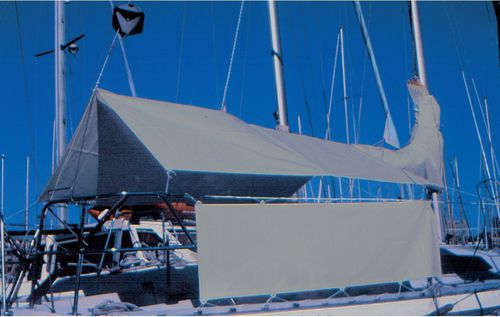 Toldo para velero - G95040 - AD NAUTIC - para caseta del timón / con estructura de acero inoxidable / de poliéster