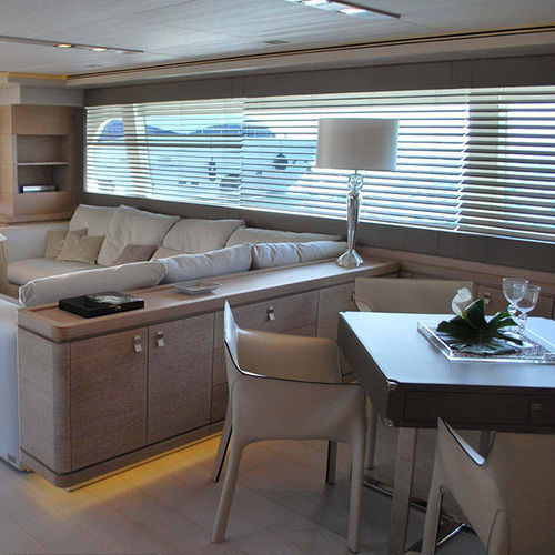 Cortina veneciana - SOL 09 - Solarglide Limited - de cuero artificial / para yate / para barco