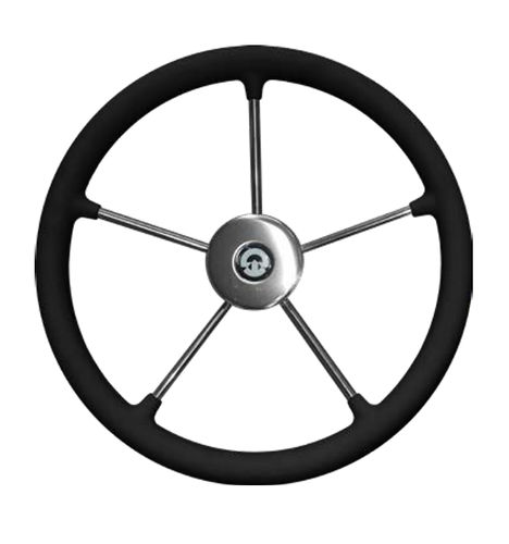Volante para barco de motor de acero inoxidable - VR03 - Riviera srl Genova - racing / 5 radios / negro