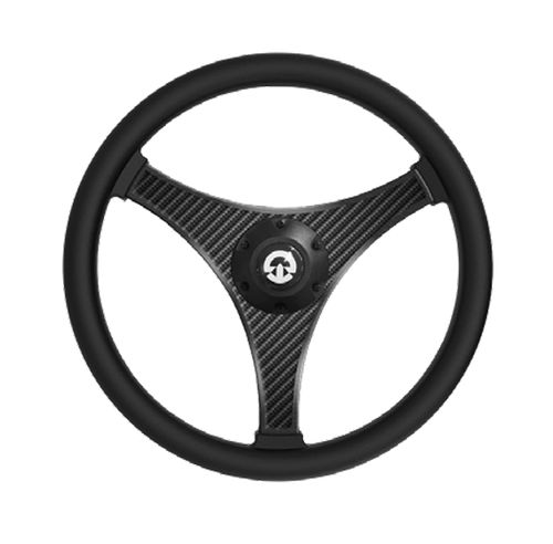 Volante para barco de motor forro de cuero - VR04 - Riviera srl Genova - de carbono / racing / 3 radios
