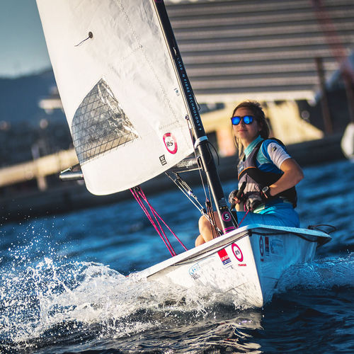 Barco de vela ligera individual - AERO - RS Sailing France - skiff / de regata / cat boat