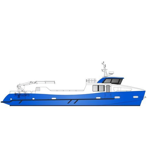 Barco profesional barco de trabajo - 19 m - 10 tons - ODC MARINE - intraborda / de aluminio