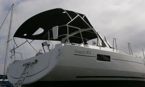 Bimini top para velero - Oceanis 41.1 - TTOP Nautic - para caseta del timón / estructura de aluminio / con estructura de acero inoxidable