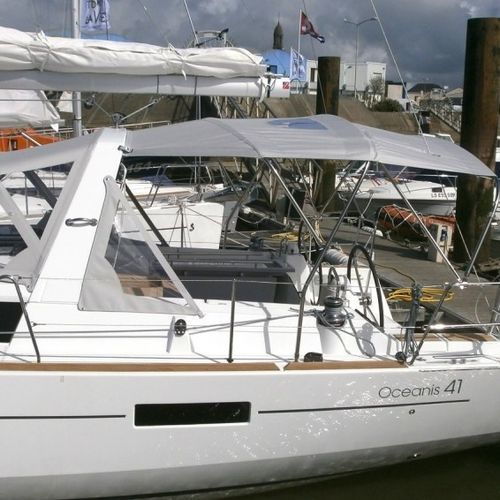 Bimini top para velero - Oceanis 41 - TTOP Nautic - para caseta del timón / con estructura de acero inoxidable / de PVC