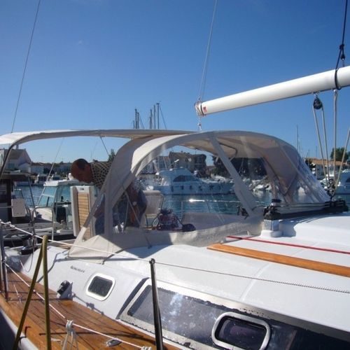 Capota de roof para velero - Oceanis 37 - TTOP Nautic - para caseta del timón / estructura de aluminio / con estructura de acero inoxidable