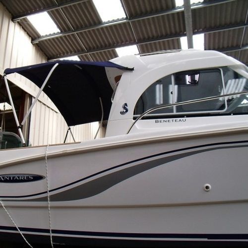 Toldo para barco - Antares 6.50 - TTOP Nautic - para caseta del timón / estructura de aluminio / de fibra acrílica