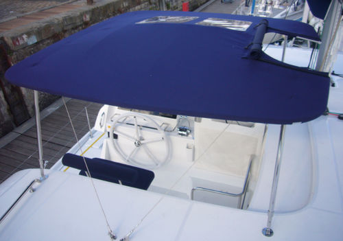 Bimini top para catamarán - Lagoon 42 - TTOP Nautic - para caseta del timón / con estructura de acero inoxidable / de PVC