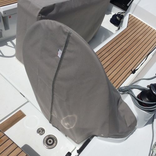 Funda protectora para rueda de timón - Oceanis 34.1 - TTOP Nautic - para velero / de PVC / gris