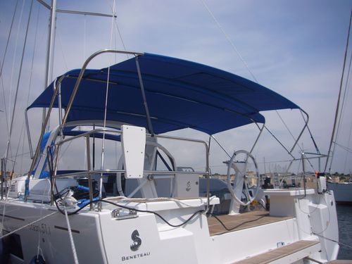 Bimini top para velero - Oceanis 51.1 - TTOP Nautic - para caseta del timón / para timonel / estructura de aluminio