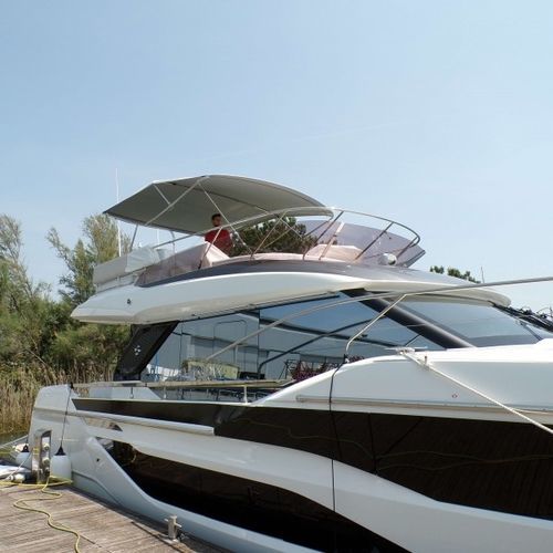 Bimini top para barco - Prestige F4.9 - TTOP Nautic - para flybridge / con estructura de acero inoxidable / de PVC