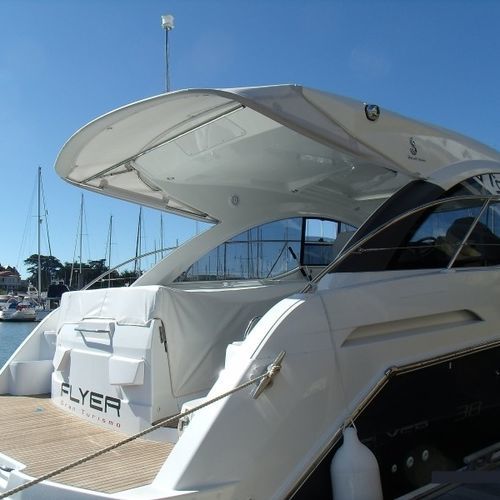 Capota de roof de barco - fly-gt-38-casq - TTOP Nautic - para caseta del timón / estructura de aluminio / con estructura de acero inoxidable