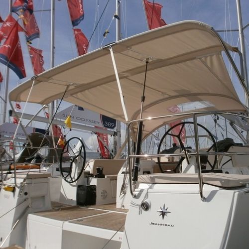 Bimini top para velero - Sun Odyssey 440 - TTOP Nautic - para caseta del timón / con estructura de acero inoxidable / de PVC