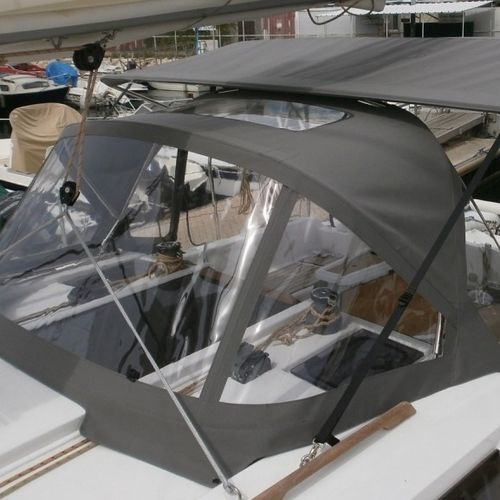 Capota de roof para velero - Dufour 310-350 - TTOP Nautic - para caseta del timón / con estructura de acero inoxidable / azul