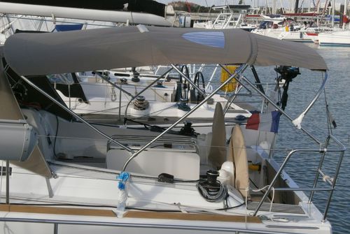 Bimini top para velero - Sun Odyssey 349 - TTOP Nautic - para caseta del timón / con estructura de acero inoxidable / de PVC
