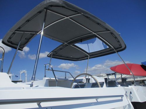 Bimini top para barco - Elba 45 - TTOP Nautic - para catamarán / para caseta del timón / con estructura de acero inoxidable