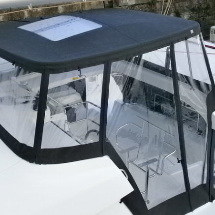 Cierre de cockpit para barco a motor - Lagoon 42 - TTOP Nautic - para velero / para catamarán / para Lagoon