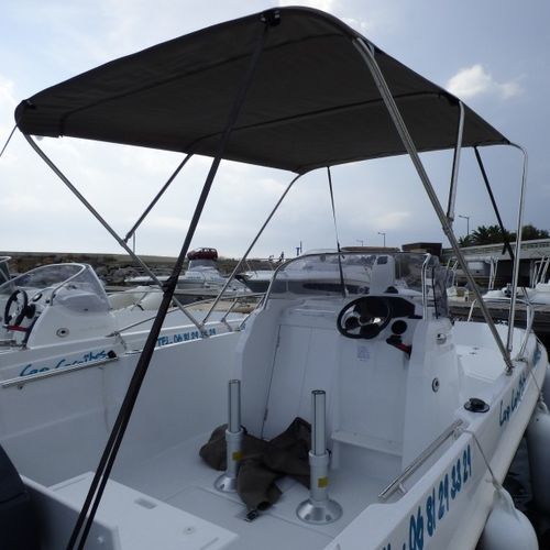 Bimini top para barco - bi-st-in-n-2 - TTOP Nautic - para caseta del timón / con estructura de acero inoxidable / gris