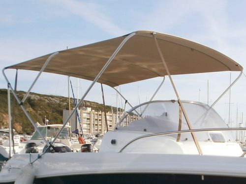 Bimini top para barco - bi-st-in-n-3 - TTOP Nautic - para caseta del timón / con estructura de acero inoxidable / gris