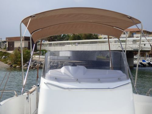 Bimini top para barco - bi-st-in-n-5-s-a - TTOP Nautic - para caseta del timón / con estructura de acero inoxidable / gris