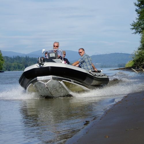 Embarcación neumática fueraborda - Polaris boat - con casco rígido / open / con consola central