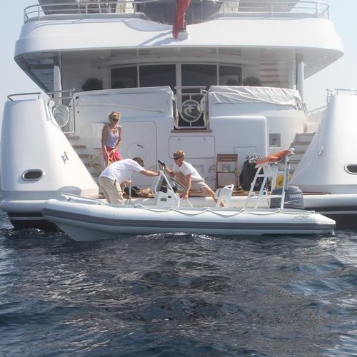 Embarcación neumática fueraborda - SEAMASTER  - Polaris boat - plegable / con consola central / 8 personas máx.