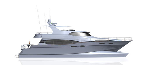 Yate a motor catamarán - Wavepiercer - LOMOcean Design - de pesca deportiva / con fly / de desplazamiento