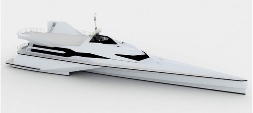 Super-yate de lujo trimarán de motor - EX-3 Javelin - LOMOcean Design - de crucero / con caseta de timón / de composite