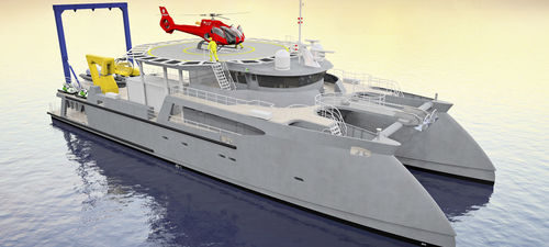 Buque especial de apoyo para yate - Atlas - LOMOcean Design - catamarán