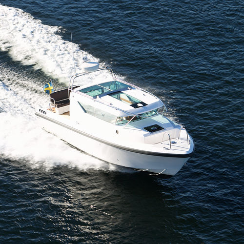 Barco cabinado intraborda - 290 sw - Delta POwerboats - con hard-top / de alta eficacia / con 1 camarote