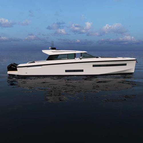 Barco cabinado intraborda - 48 coupé - Delta POwerboats - fueraborda / bimotor / con hard-top