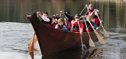 Canoa multiusos - Pacific Dancer - Clipper Canoes - para 10 personas / 18 plazas / roja