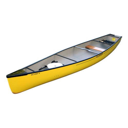 Canoa multiusos - MacKenzie Sport 18′ - Clipper Canoes - 3 plazas / roja / verde