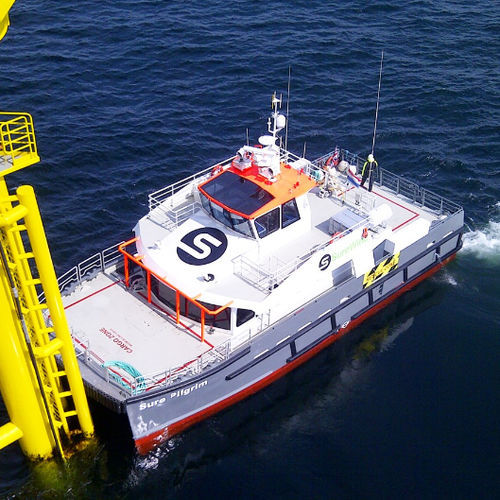 Barco profesional barco de transporte de tripulación - Sure Pride - Incat Crowther - embarcación de servicio para parque eólico / catamarán / intraborda