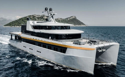 Buque especial de apoyo para yate - Nebula - Incat Crowther - de aluminio