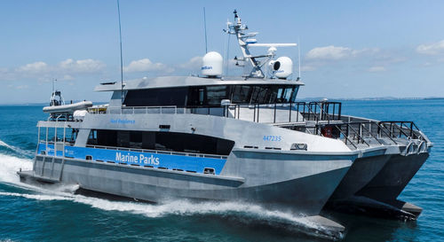 Barco profesional barco de vigilancia - Reef Resilience - Incat Crowther - catamarán / intraborda / de aluminio