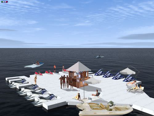 Pantalán flotante - TAFF - Modular Floating System - modular / de amarre / para moto de agua