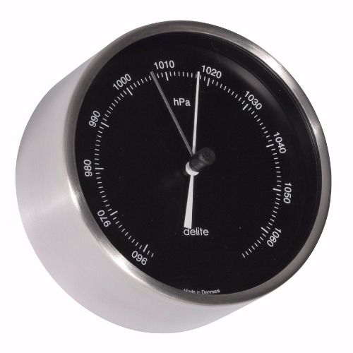 Barómetro analógico - 605503 - Delite  - de acero inoxidable / negro