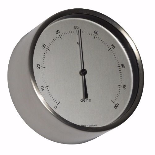 Higrómetro analógico - 605700 - Delite  - de acero inoxidable / blanco