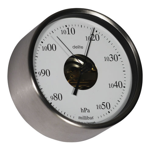 Barómetro analógico - 607500 - Delite  - de acero inoxidable / blanco