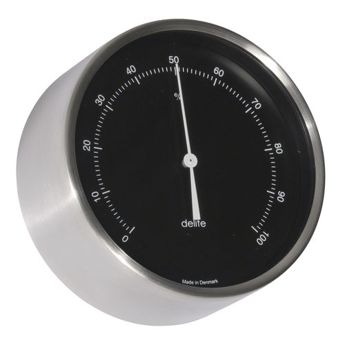 Higrómetro analógico - 605703 - Delite  - de acero inoxidable / negro