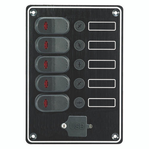 Panel eléctrico para barco - 10067-USB - AAA WORLD-WIDE ENTERPRISES LTD. - de corriente / estanco / con puerto USB