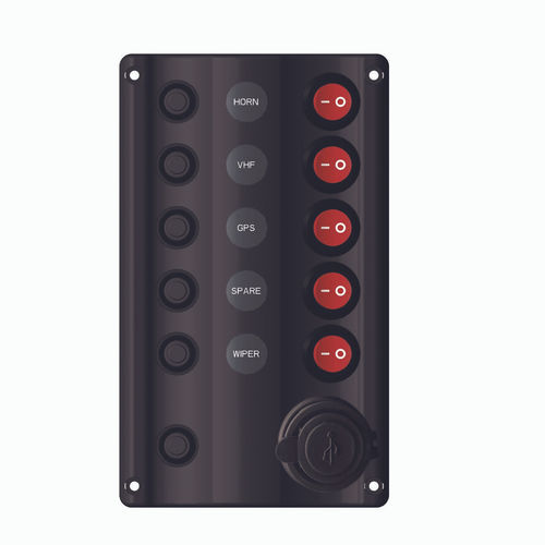 Panel eléctrico para barco - 10226-BKUAC - AAA WORLD-WIDE ENTERPRISES LTD. - estanco / con puerto USB
