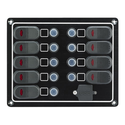 Panel eléctrico para barco - 10263-BK - AAA WORLD-WIDE ENTERPRISES LTD. - de corriente / estanco / con puerto USB