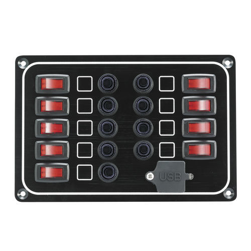 Panel eléctrico para barco - 10266-BK - AAA WORLD-WIDE ENTERPRISES LTD. - de corriente / estanco / con puerto USB